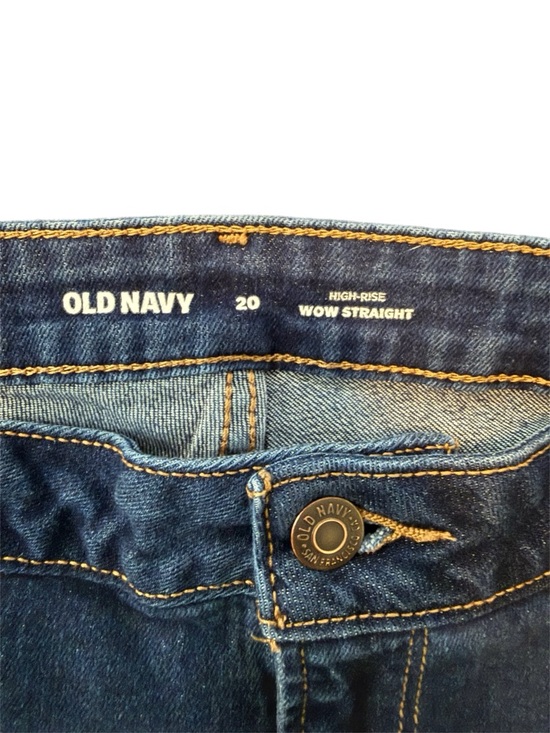 Old Navy Women’s High Rise Wow Straight Dark Wash Blue Jeans Size 20 - Picture 4 of 11